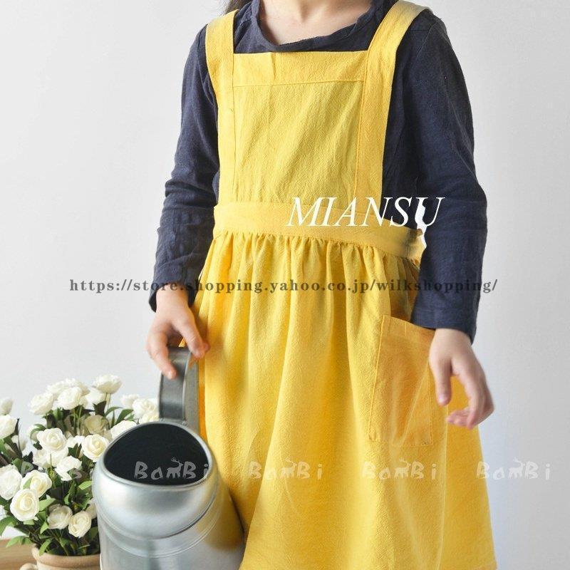 エプロン おしゃれ 子供 ドレス 北欧 カフェ カフェエプロン キッチン