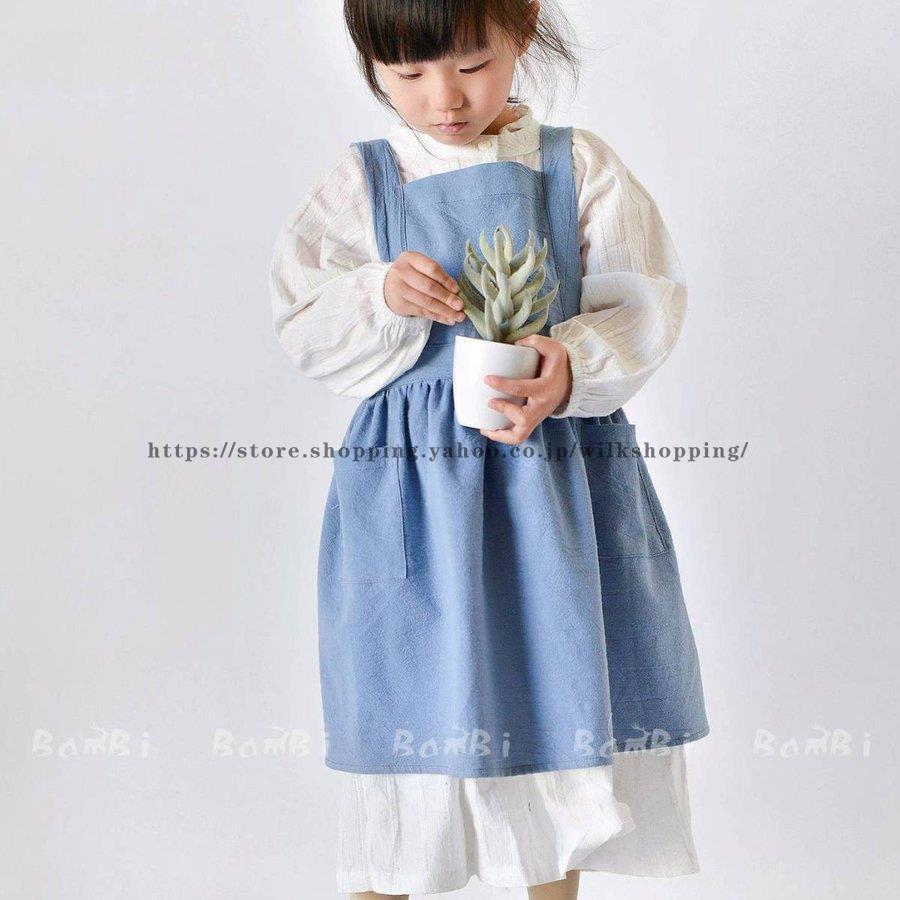 エプロン おしゃれ 子供 ドレス 北欧 カフェ カフェエプロン キッチン