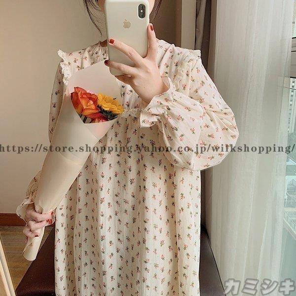 注目ブランド ネグリジェ パジャマ レディース 長袖 ハート柄 花柄 可愛い フレア ワンピース 寝巻き 部屋着 姫系 オシャレ レディースルームウエア きれいめ ゆったり 7色 新品即決 Turningheadskennel Com