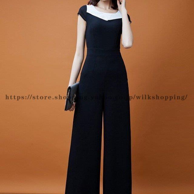 単品価格 パーティードレス パンツ 大きいサイズ オールインワン パンツドレス パンツスーツ ワイドパンツ フォーマル オフィス 通勤服 ブラック 代 30代 40代 直接管理販売 Www Superavila Com