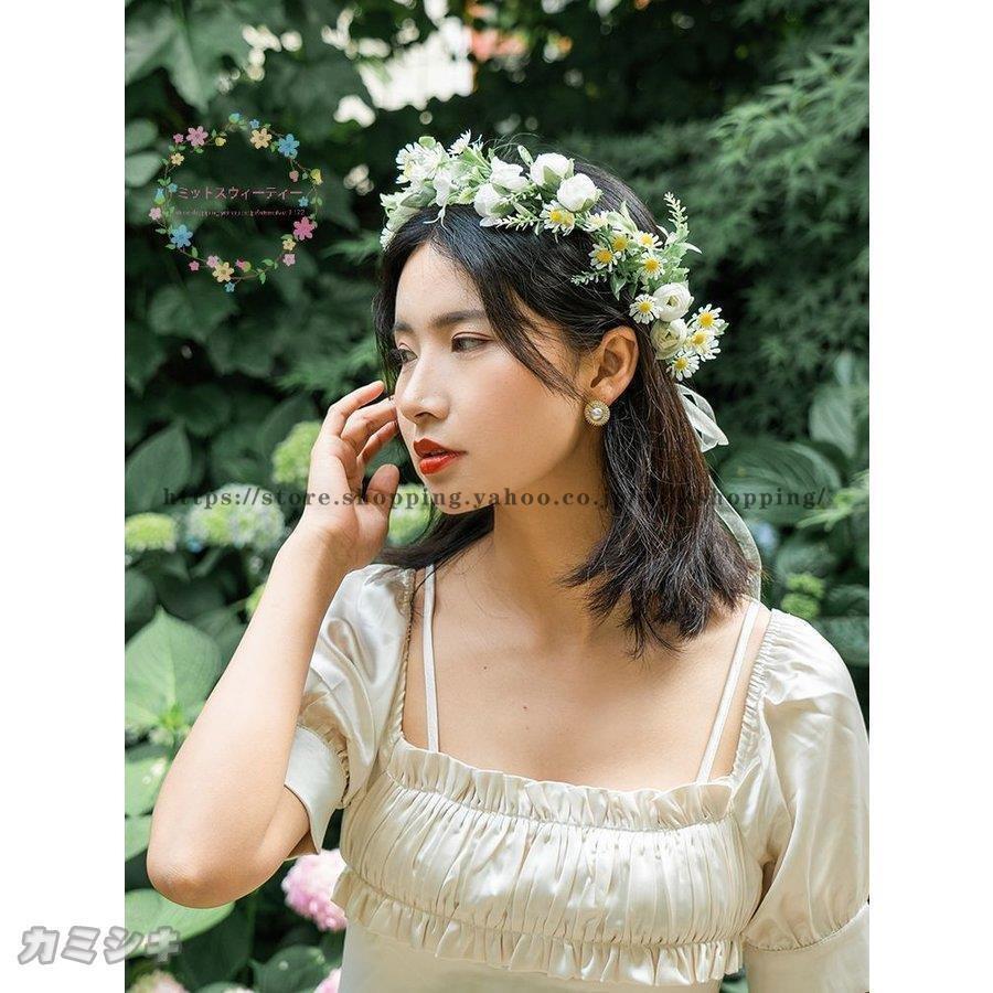 花かんむり 結婚式 花冠 ウェディング 花嫁 ブライダル フラワー