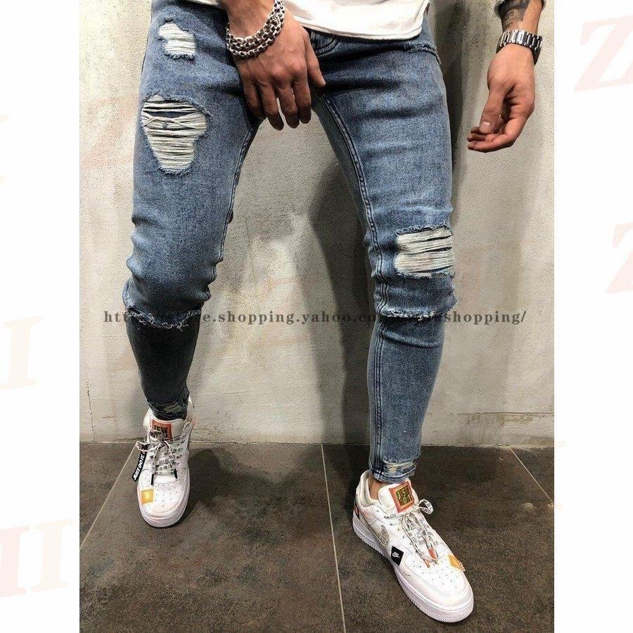 【SWG/SWAGGER】パッチワークデザイン ダメージスキニーパンツ 34 SWG/SWAGGER】パッチワークデザイン ダメージスキニーパンツ 34