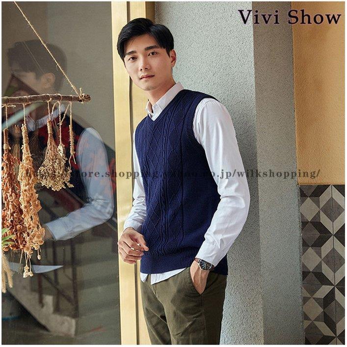 メンズニットベスト セーター 紳士用 チョッキ ノースリーブ 無地 カジュアル トップス ベスト サイズ M Www Bollywoodpapa Com