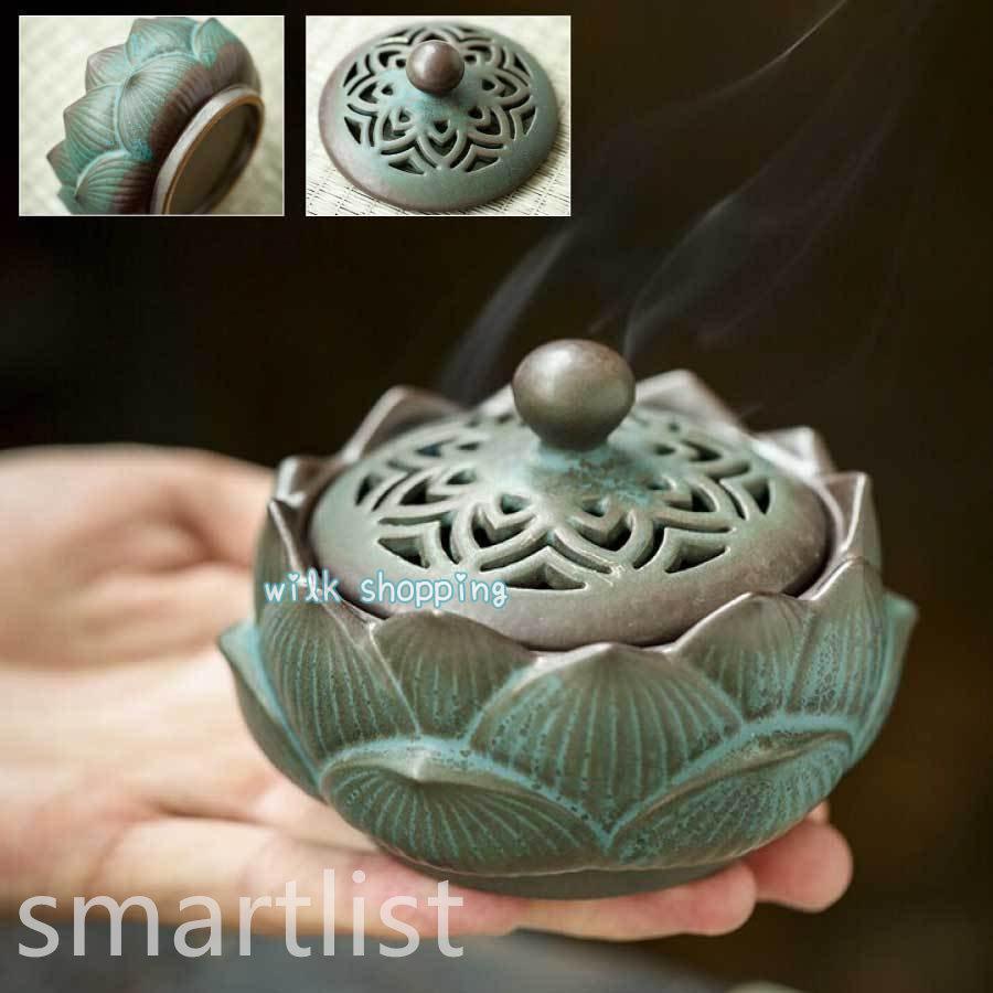 香炉　置物 dk60-07,十六羅漢香炉 雲龍蓋 内島青鳳作 【 高岡銅器 】