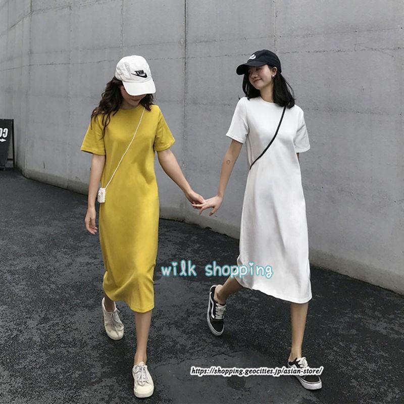 Tシャツワンピース ロングティー レディース トップス プルオーバー
