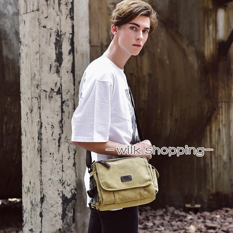 ショルダーバッグ メンズ 斜めがけ 2way 帆布バッグ カジュアル メンズ