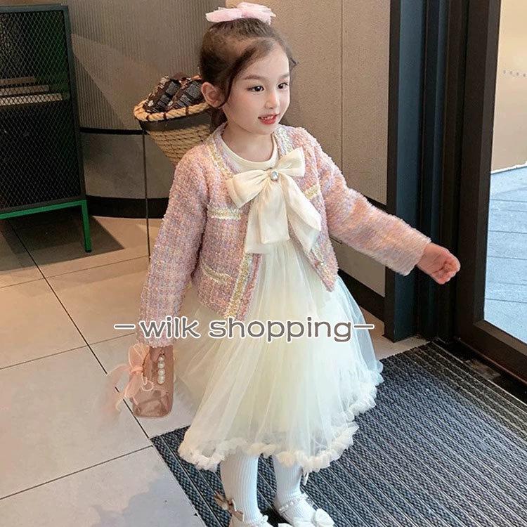 入学式 子供服 女の子 ワンピース スーツ フォーマルスーツ セットアップ コート スクールベスト 卒服 2点セット 卒業式 発表会 110 120 130 140 150 160 | ブランド登録なし