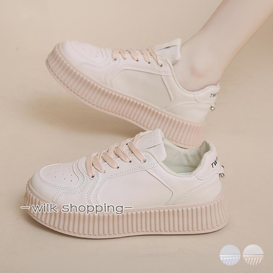 厚底スニーカー レディース ローカット靴 : wilk shopping - 通販