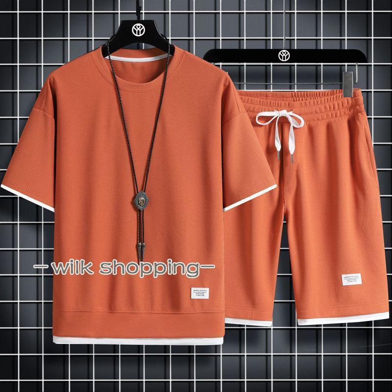 セットアップ メンズ 夏 半袖 上下セット Tシャツ ショートパンツ