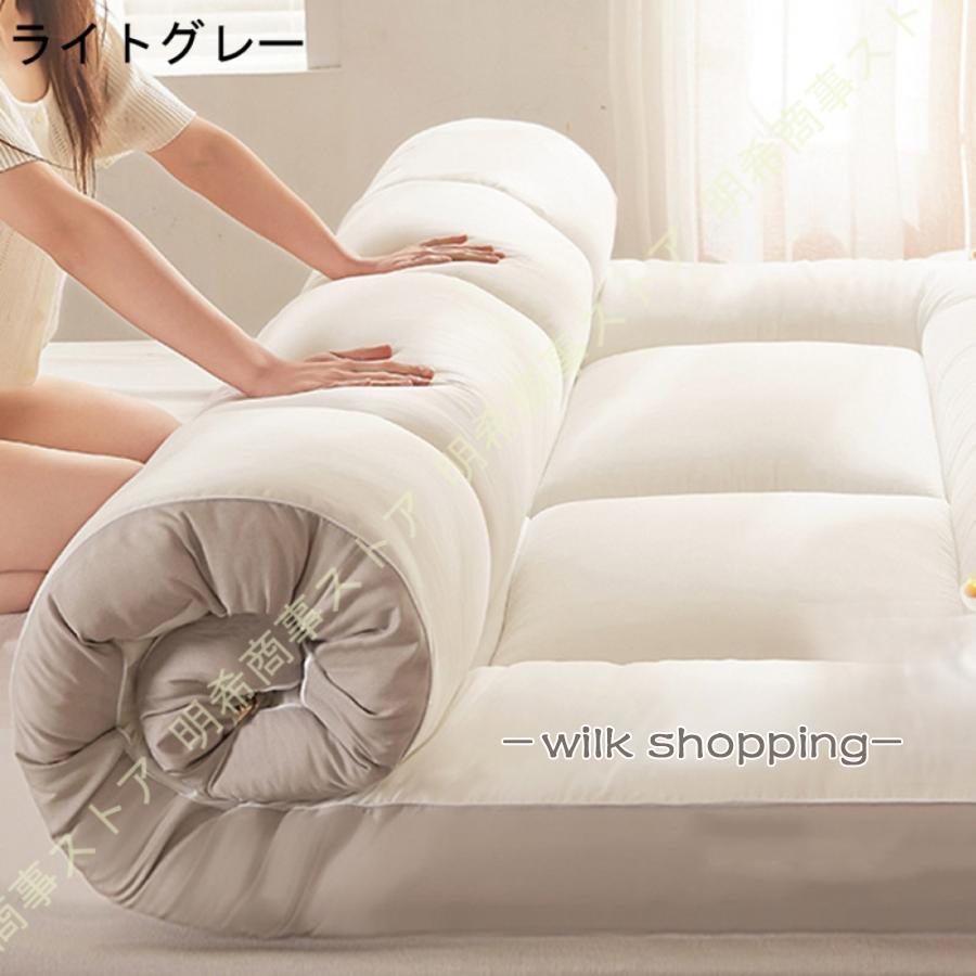 敷布団 ふわふわ ボリューム 綿入り ビーチスキン ベットマットレス
