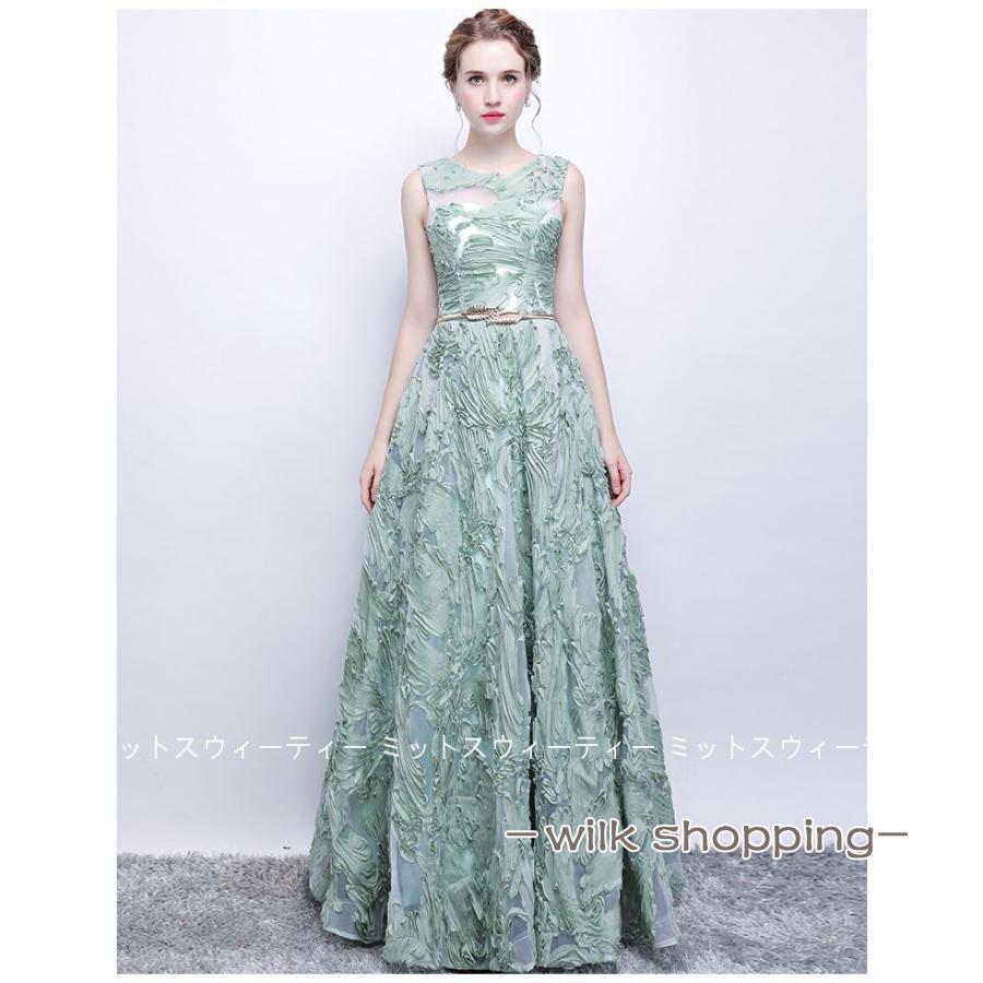 Ａラインドレス カラードレス ロング グリーン パーティードレス 演奏会 コンサート イブニングドレス フォーマル 発表会 カクテルドレス 演奏会 舞台 ステージ | ブランド登録なし | 08