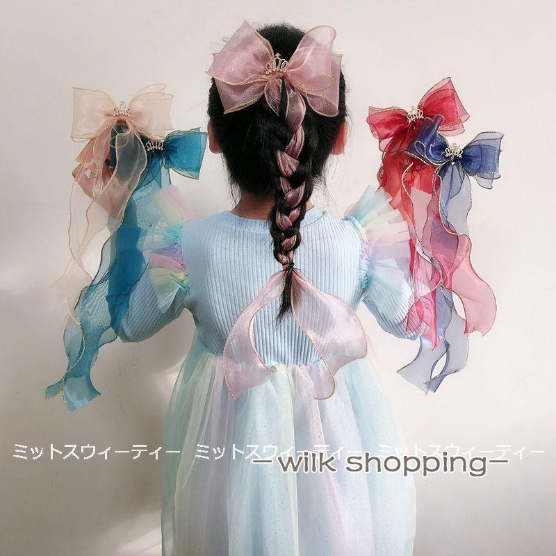 キッズ髪飾り 子供ヘアアクセサリー ヘアピン リボン 結婚式 子供 ヘアアクセサリー シフォン ヘアピン 入学式 入園式 卒園式 卒業式 発表会 結婚式 編み上げ | ブランド登録なし