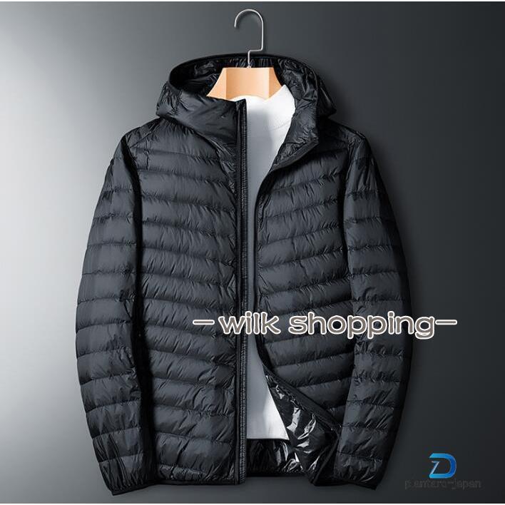 ダウンジャケット メンズ レディース 軽い フード付き 立ち襟 ライト