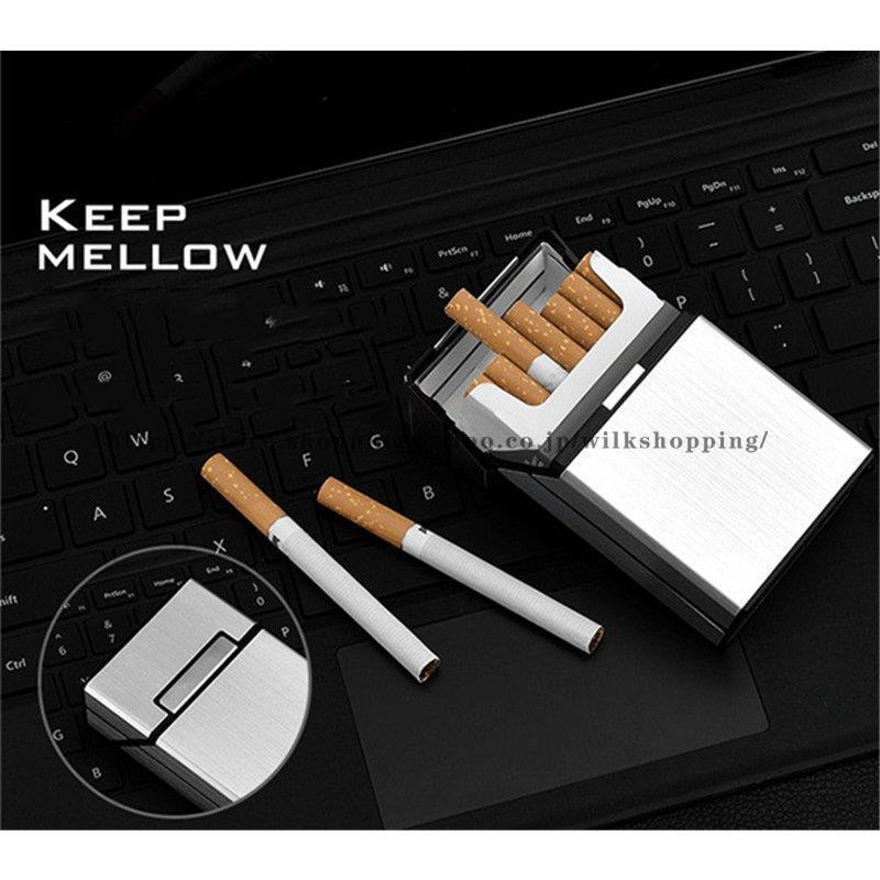 シガレットケース メタリック タバコケース 保護ケース 20本収納