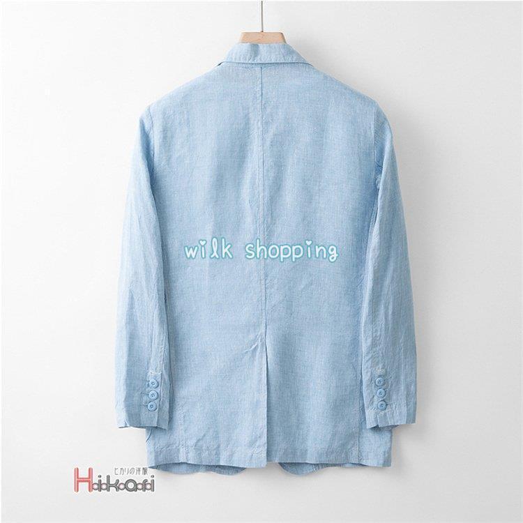 テーラードジャケット メンズ 夏 長袖 ブレザー リネンジャケット