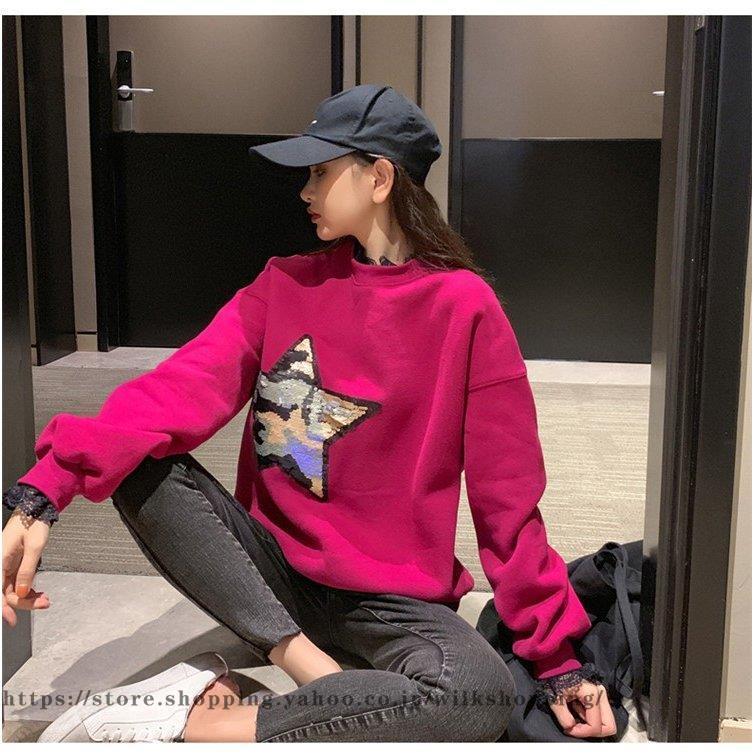 パーカー レディース トップス パーカ 上品 おしゃれ レディースパーカー 韓国風 レース 切り替え 星 ローズ プルオーバー 長袖 アウター 19秋 パーカー サイズ L Perthcityfarm Drawhistory Com