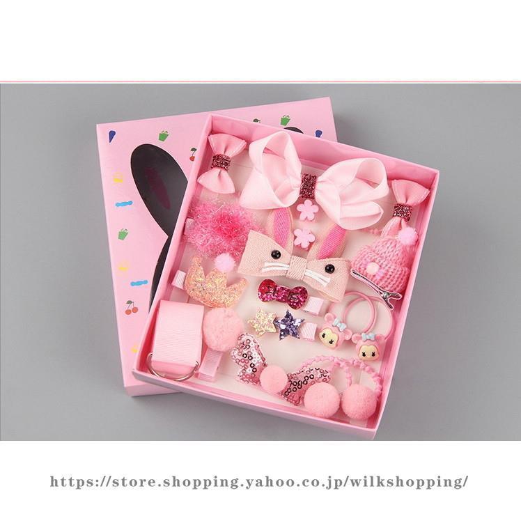 デラックス アクセサリーbox 18点セット 髪飾り ヘアクリップ ヘアピン