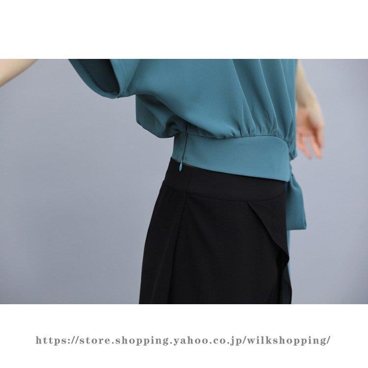 セットアップ レディース 春夏 オシャレセットアップ 半袖ブラウス 九