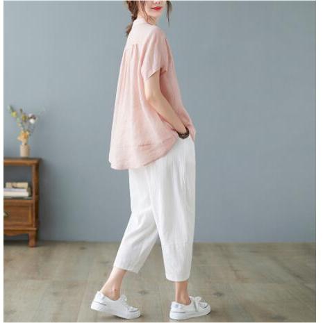 ブラウス レディース 半袖 40代 30代 オフィス 夏 おしゃれ 韓国風