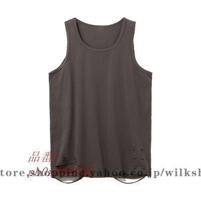 メンズタンクトップ 夏 ダメージ加工 ロングタンクトップ 重ね着 ロング丈 サーマルカットオフ インナー トップス レイヤード Tシャツ 無地 ゆったり Kk6 Mofi1 Wilk Shopping 通販 Yahoo ショッピング