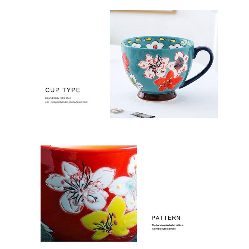 手作り 磁器カップ コーヒーカップ 朝食用カップ マグカップ 北欧 おしゃれ コーヒーカップ 大きい 陶器 ハンドメイド