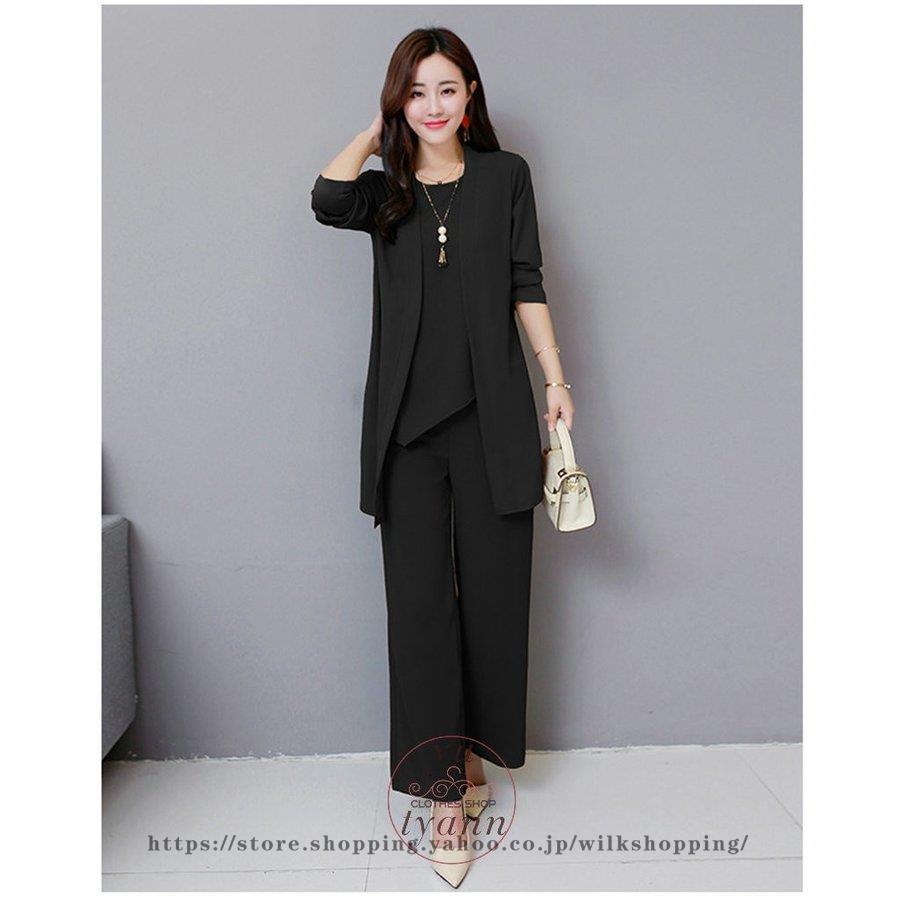 パンツスーツ レディーススーツ フォーマル オフィス ビジネス かっこいい ズボン 大きいサイズ 結婚式 ３点セット コート 代 30代 40代 50代 60代 Kk6 Yq15 Wilk Shopping 通販 Yahoo ショッピング