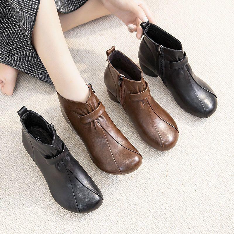 ショートブーツ レディース ブーティ チャンキーヒール ブーツ