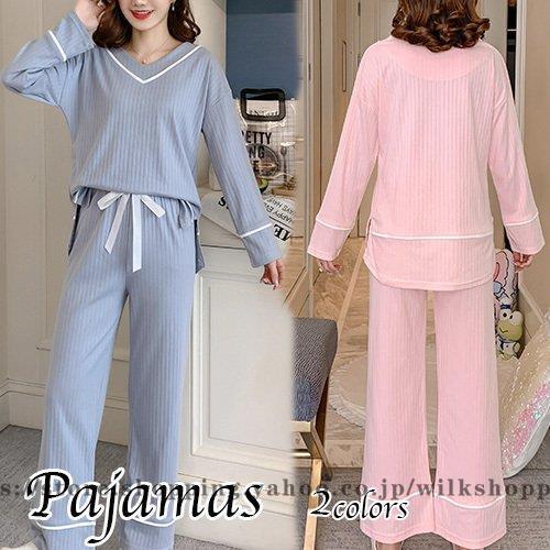 Vネック パジャマ ルームウェア カットソー ワンマイルウェア シンプル レディース おしゃれ きれいめ かわいい Kk915 Wewe76 Wilk Shopping 通販 Yahoo ショッピング