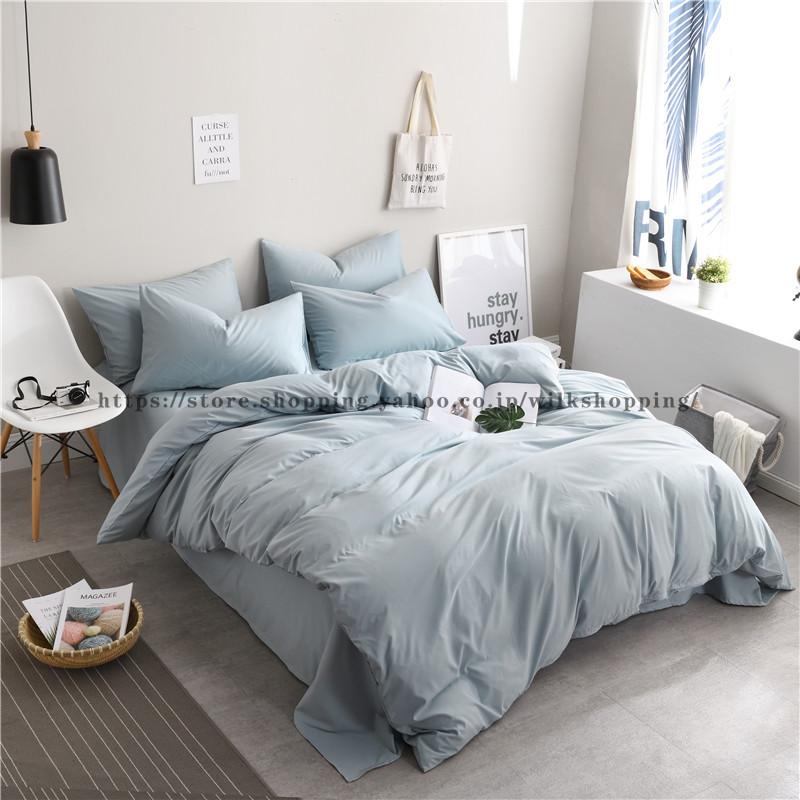 布団カバーセット シングル セミダブル おしゃれ 北欧風 柔らかい ベッドカバー 寝具セット 枕カバー 四季通用 肌に優しい 可愛い 防臭 防ダニ 無地 Wang Sjt50 Wilk Shopping 通販 Yahoo ショッピング