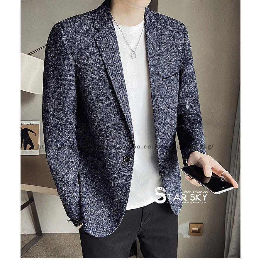テーラードジャケット ライトアウター メンズ 1つボタン ジャケット