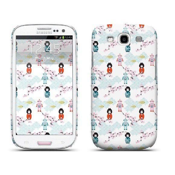 docomo GALAXY S3 SIII SC-06D / ギャラクシーs3α SC-03E専用 ケース LAB.C +D Case for Galaxy S3 MA-05 女の子 ロボット 桜 和風｜will-be-mart