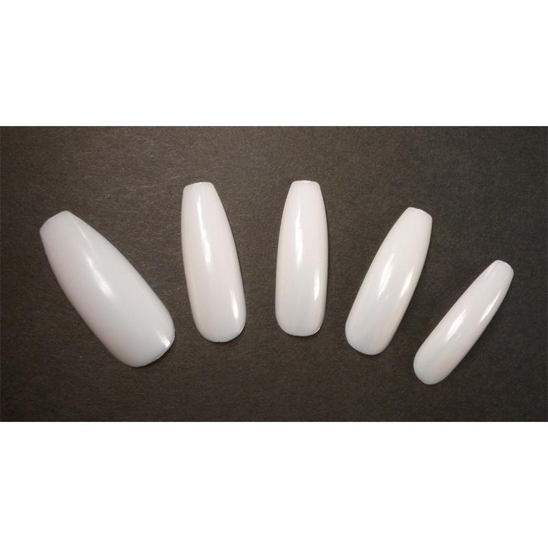 ネイル チップ 100枚セット バレリーナカット 5サイズ各20枚