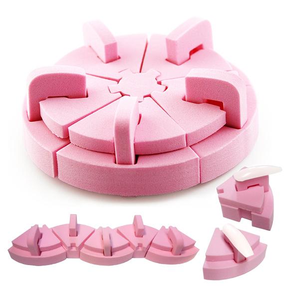 スポンジ ネイルチップ ディスプレイ スタンド ピンク : ウイルビー