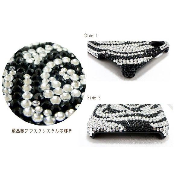 Lux Mobile Balck and White Flower, Crystal Case for iPhone 4/4s ブラック＆ホワイトフラワー　花　白　黒 クリスタル　Crystal Icing　ケース｜will-be-mart｜02