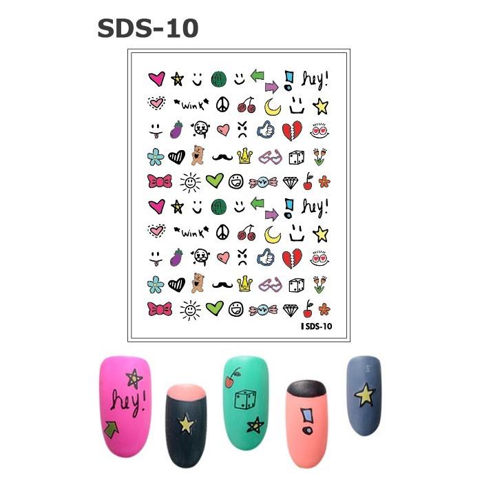 Memory ネイルシール ステッカー Sds 10 リボン ハート フルーツ スマイル Mem Nstkr Sds10 ウイルビーマート 通販 Yahoo ショッピング