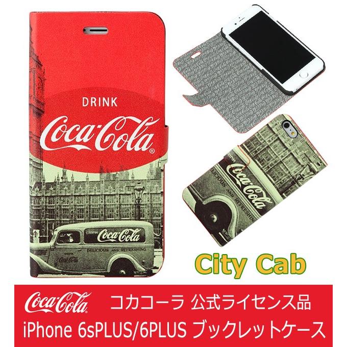 iPhone6s plus ケース 手帳型 横開き コカコーラ公式 Coca-Cola 手帳型 ブックレットケース City Cab シティーキャブ｜will-be-mart