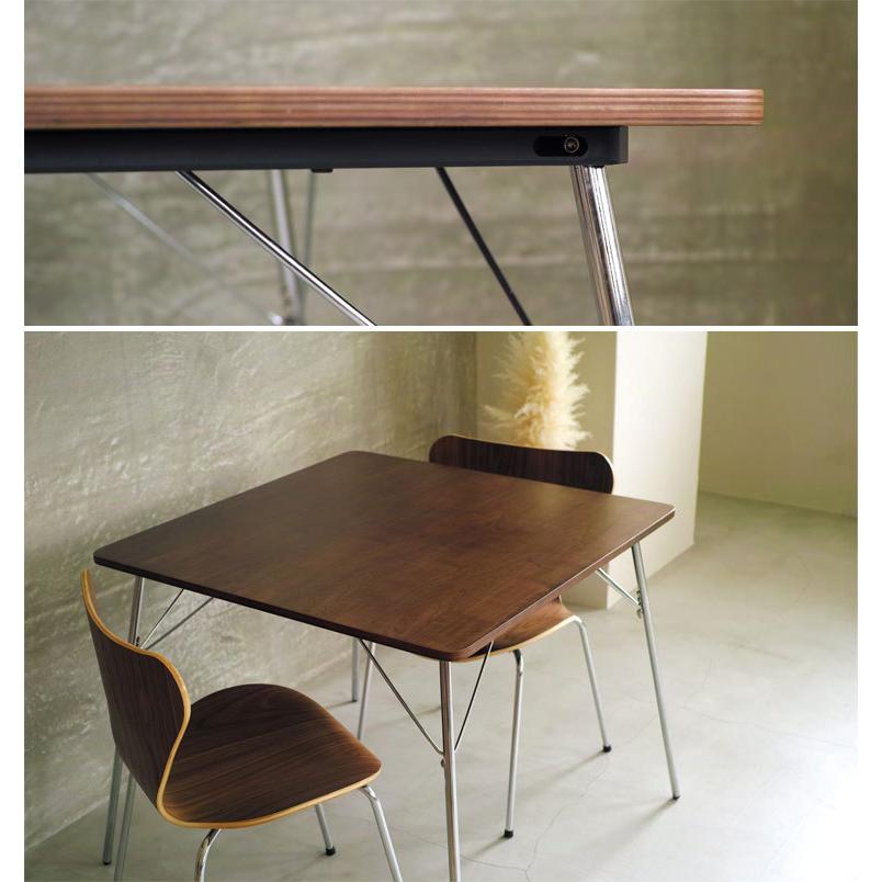 イームズ DTM-2 折りたたみテーブル 86cm 正方形 ダイニング 木製 北欧