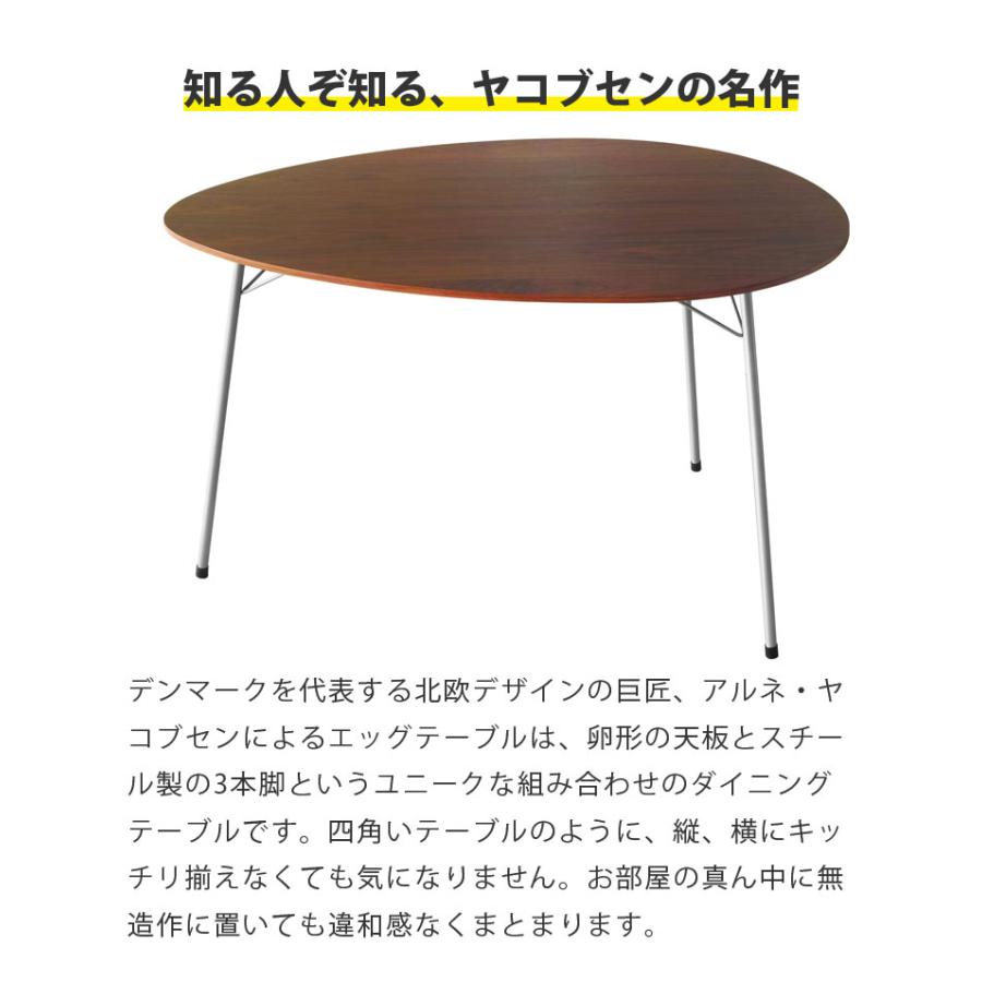 ダイニングテーブルセット 2点セット アルネ ヤコブセン エッグテーブル イームズ DSW ファブリック仕様 デザイナーズ リプロダクト_5