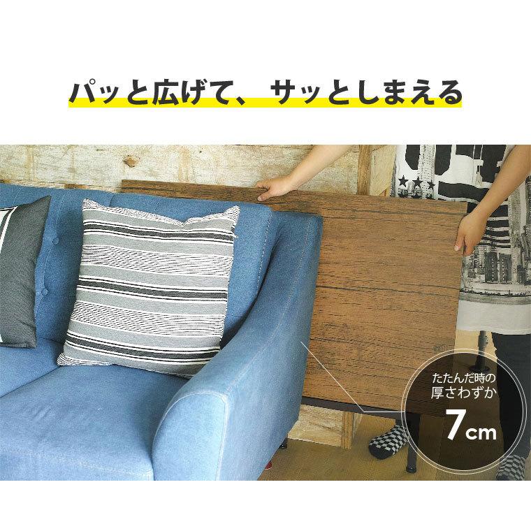 折りたたみ デスク チェア 3点セット パソコンデスク 幅100cm 折り畳みテーブル 木製 フラップ バタフライチェア_10