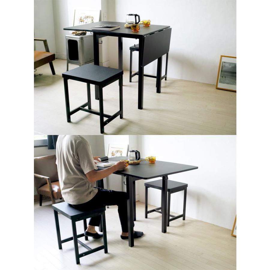 ダイニングテーブルセット チェア 3点セット 鉄脚 アイアン 鉄フレーム