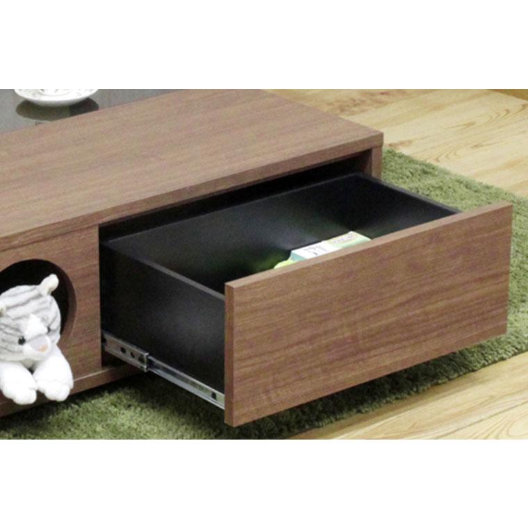 ペットハウス センターテーブル 引き出し付き ペット家具 ローテーブル