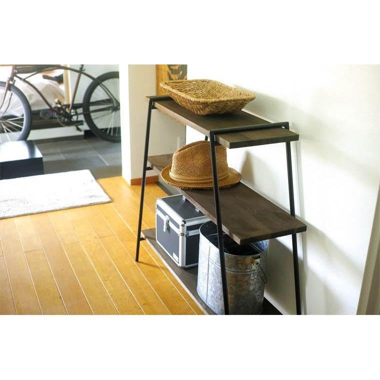 アイアンラック 3段 天然木 パイン材 鉄 見せる収納 組み立て簡単