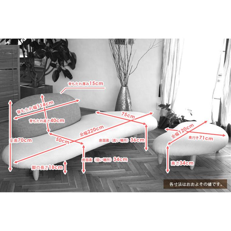 イサム・ノグチ ローテーブル ソファ オットマン 3点セット ノグチ