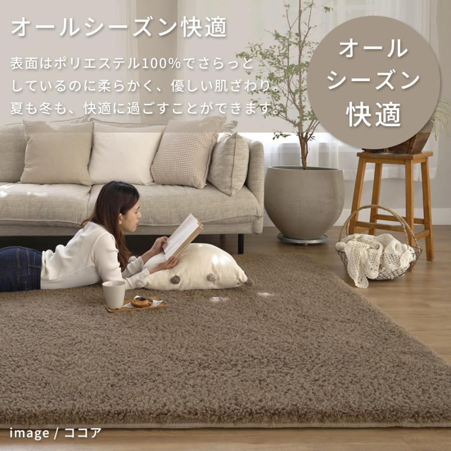 【代引き不可】超極厚ウレタン入り プードルタッチラグ NP-02 20〜25mmパイル 抗菌防臭 滑り止め 床暖房対応 スミノエ