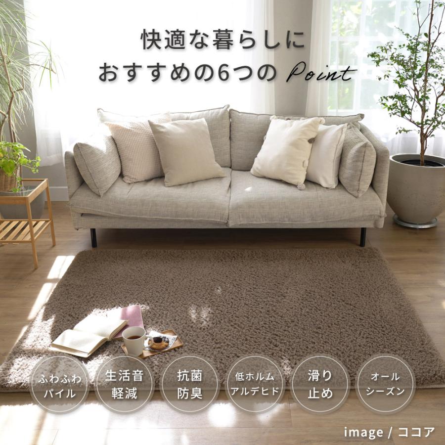 【代引き不可】超極厚ウレタン入り プードルタッチラグ NP-02 20〜25mmパイル 抗菌防臭 滑り止め 床暖房対応 スミノエ