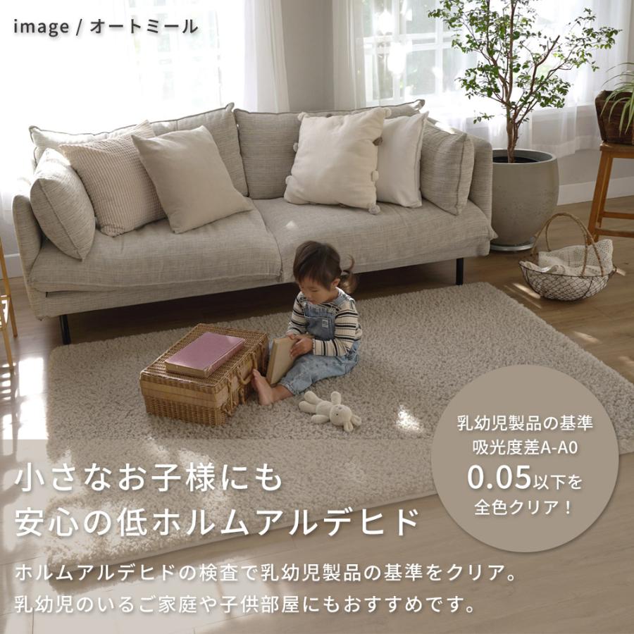 【代引き不可】超極厚ウレタン入り プードルタッチラグ NP-02 20〜25mmパイル 抗菌防臭 滑り止め 床暖房対応 スミノエ