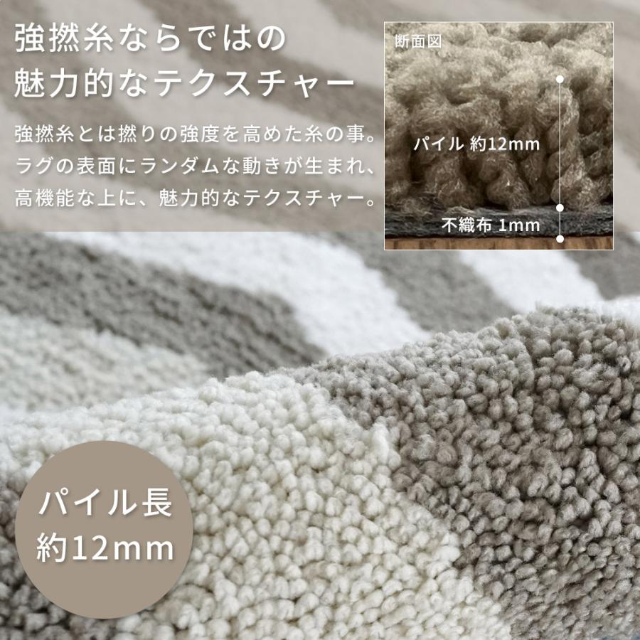 【代引き不可】ラグ NP-04 ヘリンボーン柄 ラグマット 洗える 強撚ポリエステル 高密度 抗菌 防臭 防ダニ 滑り止め 床暖房対応 ペット対応 スミノエ