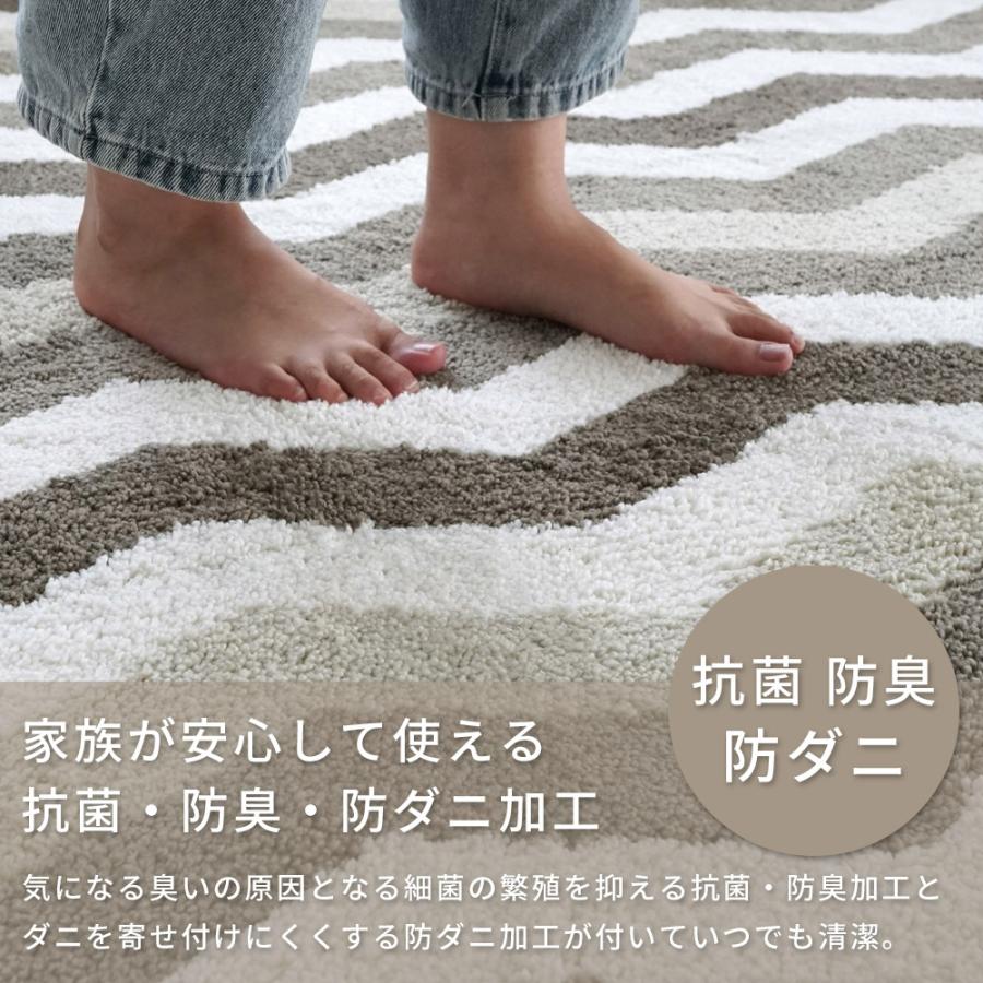 【代引き不可】ラグ NP-04 ヘリンボーン柄 ラグマット 洗える 強撚ポリエステル 高密度 抗菌 防臭 防ダニ 滑り止め 床暖房対応 ペット対応 スミノエ