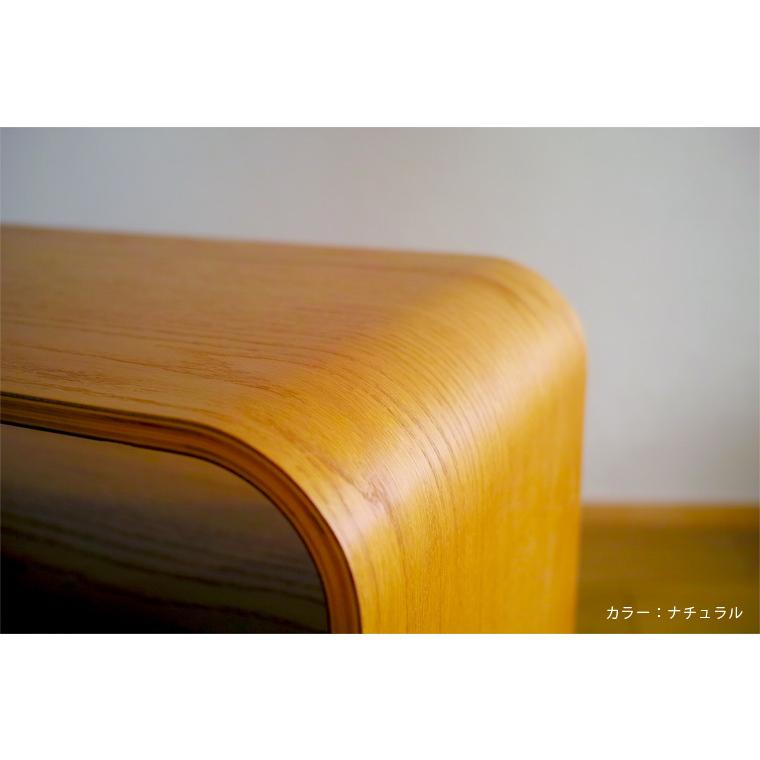 サイドテーブル 曲げ木 リビングテーブル 木製 縦横OK 棚板付き 多機能