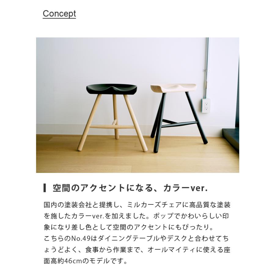 スツール カラー塗装 MILKER's chair ミルカーズチェア No.49 3本足